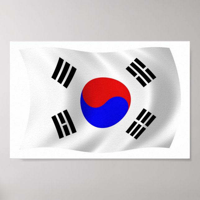 Affiche du drapeau sud-coréen (Devant)