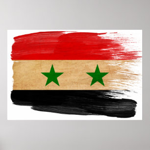 Affiche du drapeau syrien