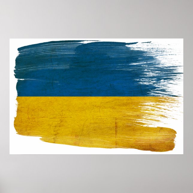 Affiche du drapeau ukrainien (Devant)