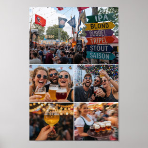 Affiche du Festival de Bière Belge Joie avec des A
