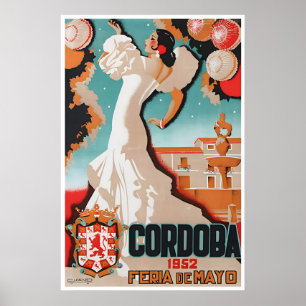 Affiche du Festival de Cordoue 1952 Espagne Art Es
