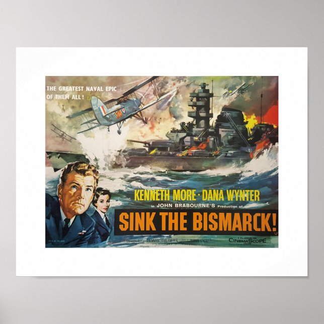 Affiche du film Coulez le Bismarck (Devant)