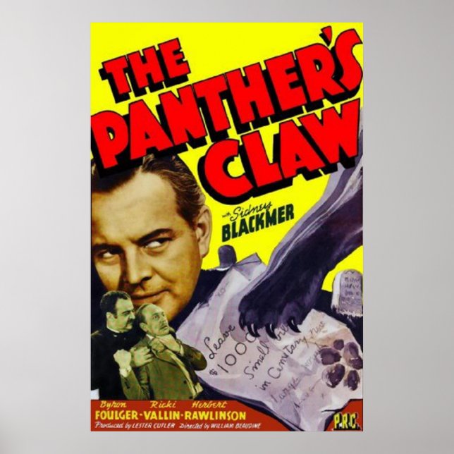 Affiche du film The Panther's Claw en 1942 (Devant)