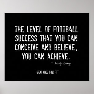 Affiche du football avec la citation de motivation