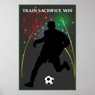 Affiche du football de victoire de sacrifice de