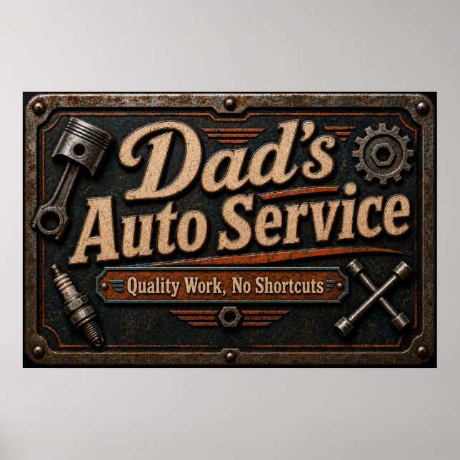 Affiche du garage de papa (Devant)