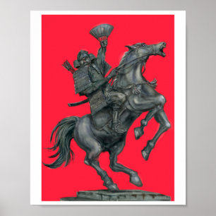 Affiche du Général Samouraï de Bronze à Cheval