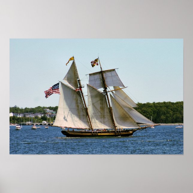 Affiche du grand voilier Pride of Baltimore II (Devant)