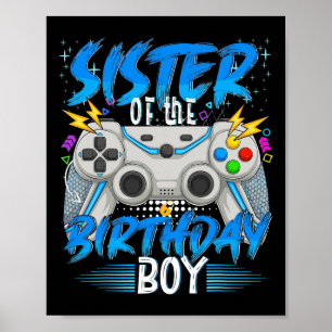 Affiche Du Jeu Vidéo Enfant Anniversaire Gamer Boys