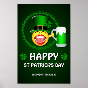 Affiche du jour de St Patrick heureux