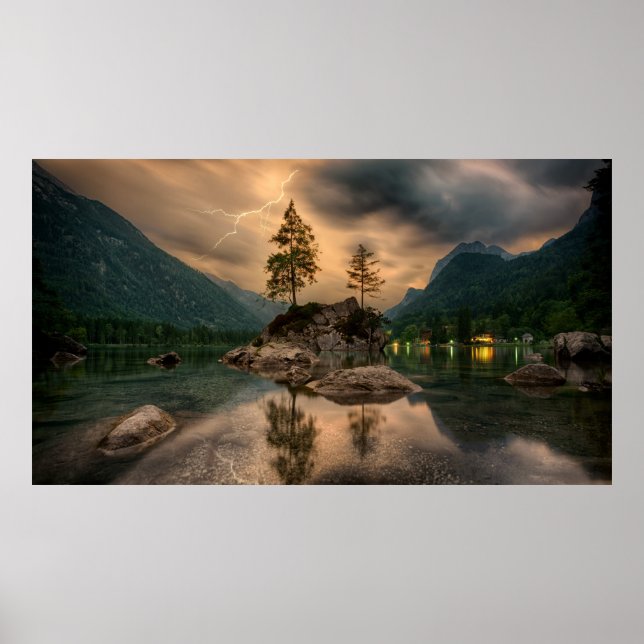 affiche du lac alpin (Devant)