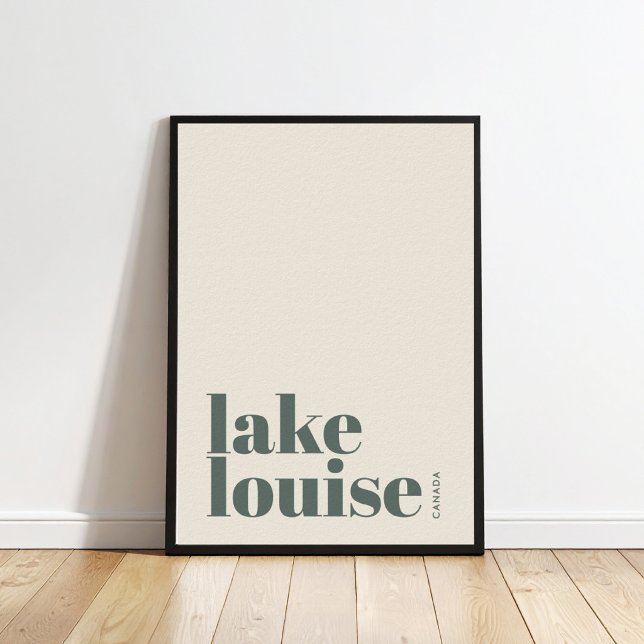 Affiche du lac Louise Canada ville moderne (Créateur téléchargé)