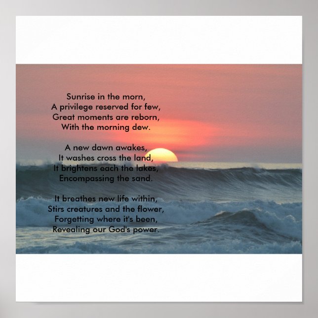 Affiche du lever du soleil (Devant)