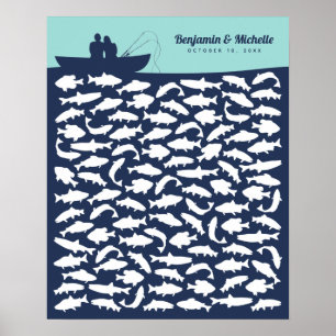 Affiche du livre d’or « Gone Fishing » – 100 signa