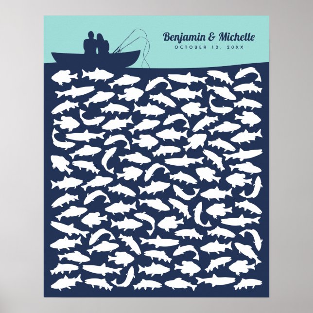 Affiche du livre d’or « Gone Fishing » – 100 signa (Devant)