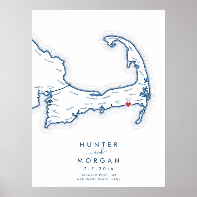 Affiche du livre d'or de mariage du Wychmere Beach (Devant)