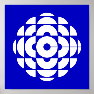 Affiche du logo bleu CBC 1986