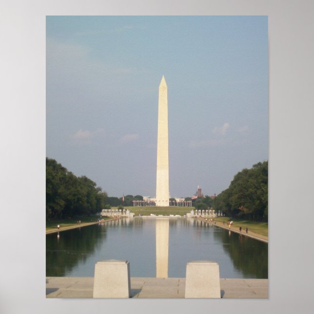 Affiche du Monument Washington et du Bassin réfléc (Devant)
