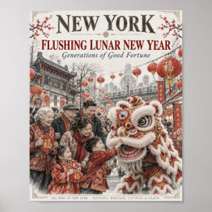 Affiche du Nouvel An lunaire de Flushing