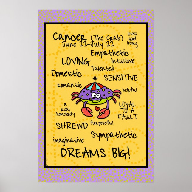 affiche du nuage de mots du cancer (Devant)