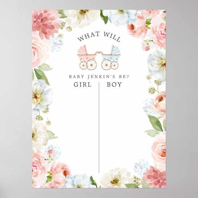 Affiche du panneau électoral pour les femmes bleu  (Devant)