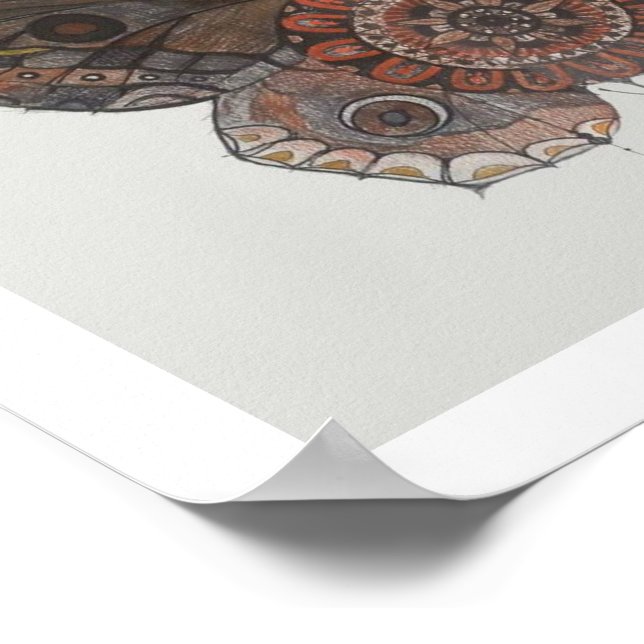 Affiche du papillon Mandala par Shelley (Coin)