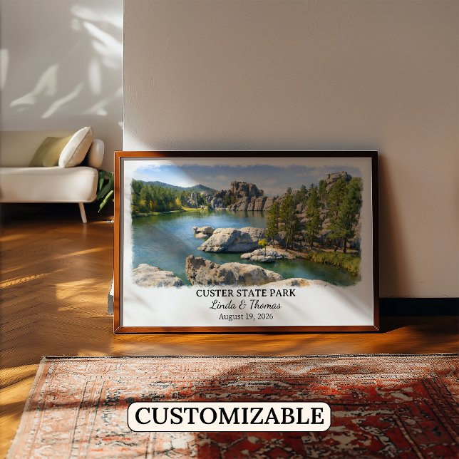 Affiche du parc d'État de Custer, Dakota du Sud, a (Créateur téléchargé)