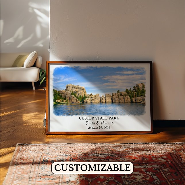 Affiche du parc d'État de Custer, Dakota du Sud, a (Créateur téléchargé)