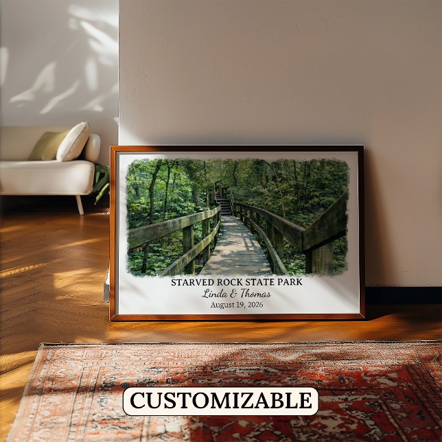 Affiche du Parc d'État de Starved Rock Illinois, A (Créateur téléchargé)