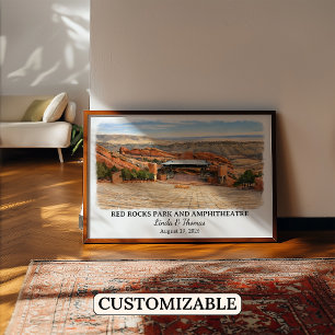 Affiche du parc et amphithéâtre Red Rocks Colorado