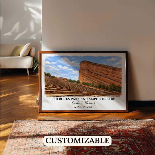 Affiche du parc et amphithéâtre Red Rocks Colorado (Créateur téléchargé)