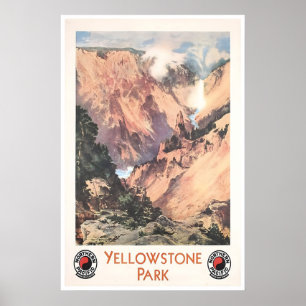 Affiche du Parc National d'Art de Yellowstone Yell