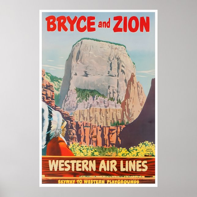 Affiche du Parc national de Bryce Canyon Art occid (Devant)