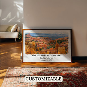 Affiche du Parc national de Bryce Canyon Utah, Aqu