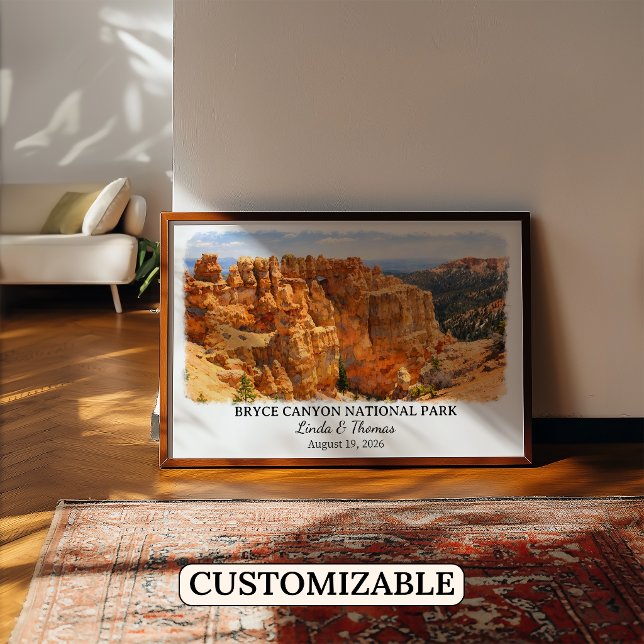 Affiche du Parc National de Bryce Canyon Utah, Aqu (Créateur téléchargé)