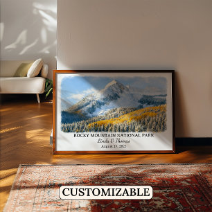 Affiche du Parc national de Rocky Mountain Colorad