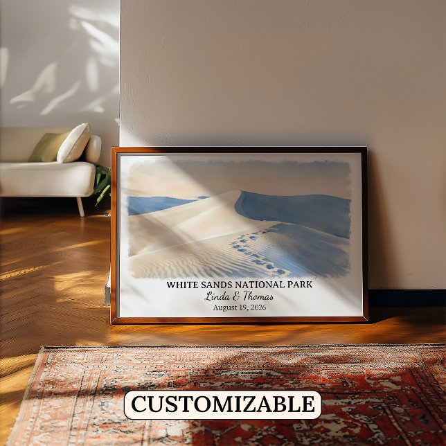 Affiche du Parc national de White Sands Nouveau-Me (Créateur téléchargé)