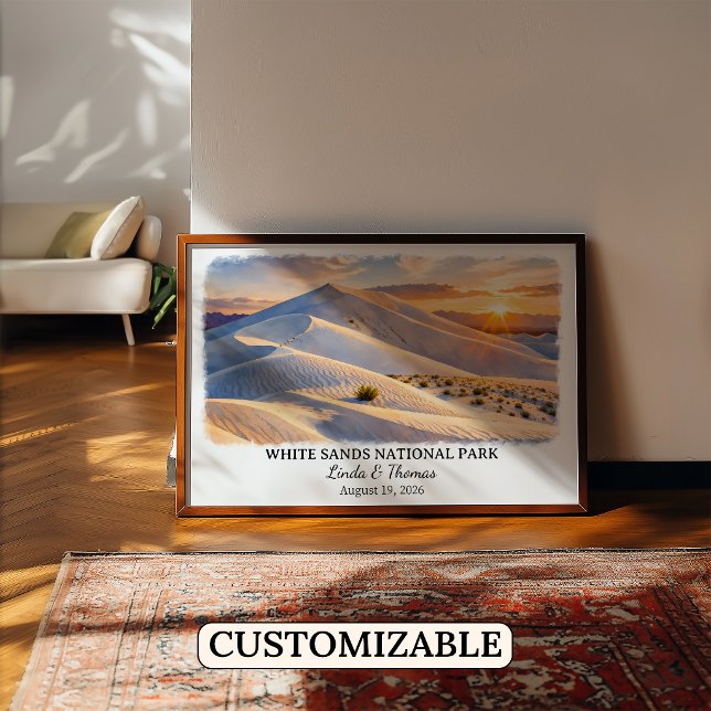 Affiche du Parc national de White Sands Nouveau-Me (Créateur téléchargé)