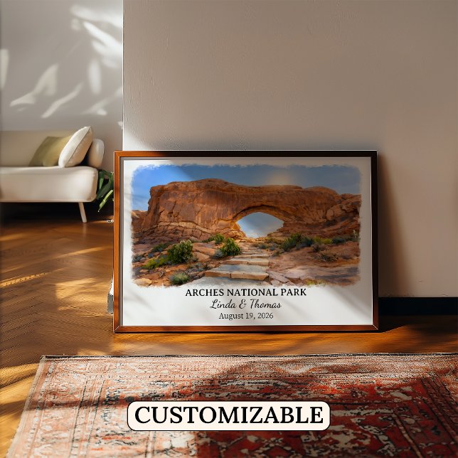 Affiche du Parc National des Arches Utah, Aquarell (Créateur téléchargé)