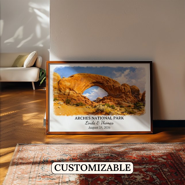Affiche du Parc national des Arches Utah, Aquarell (Créateur téléchargé)
