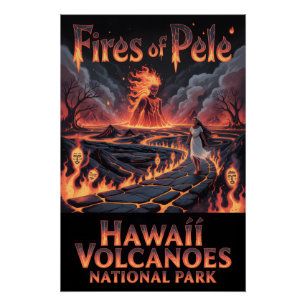 Affiche du Parc national des volcans hantés d'Hawa