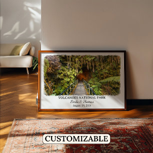 Affiche du Parc National des Volcans Hawaï, Aquare