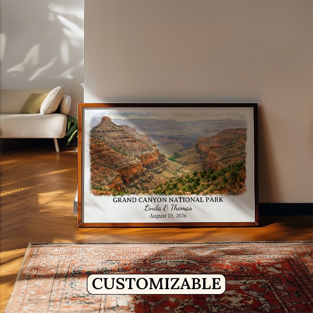 Affiche du Parc national du Grand Canyon Arizona (Créateur téléchargé)
