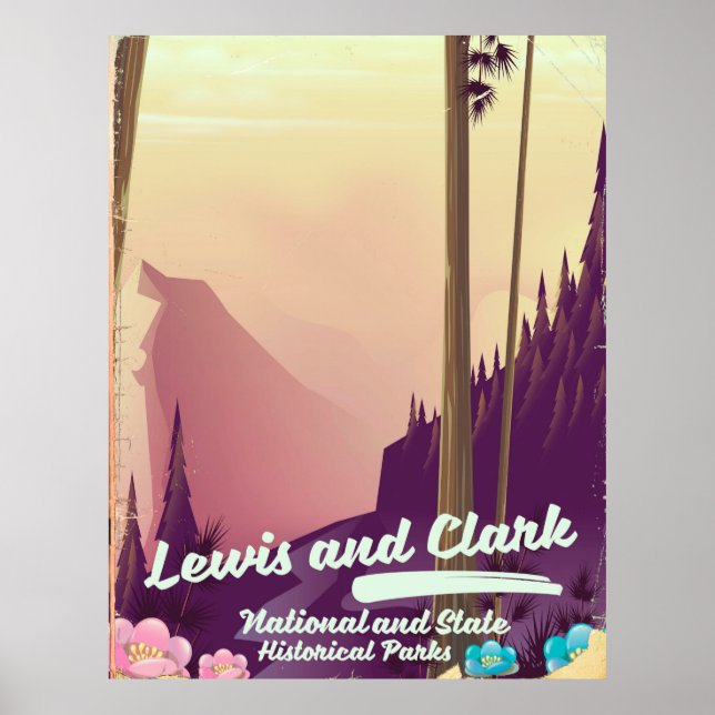 Affiche du parc national et d'État Lewis et Clark (Devant)