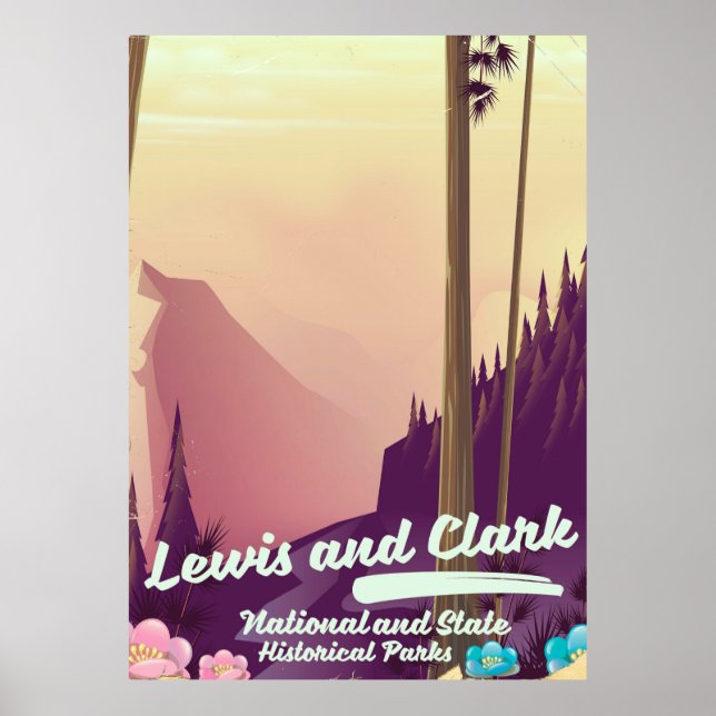 Affiche du parc national et d'État Lewis et Clark (Devant)