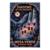 Affiche du parc national hanté de Mesa Verde