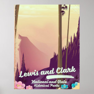 Affiche du parc national Lewis and Clark