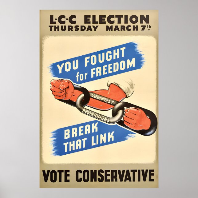 Affiche du Parti conservateur britannique Socialis (Devant)