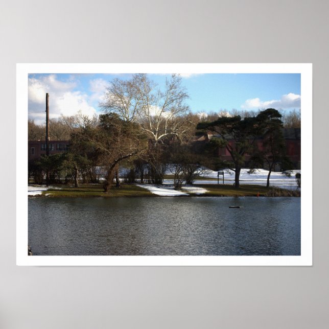 Affiche du paysage aquatique d'hiver (Devant)