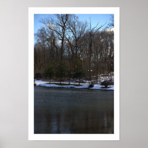 Affiche du paysage aquatique d'hiver